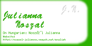 julianna noszal business card